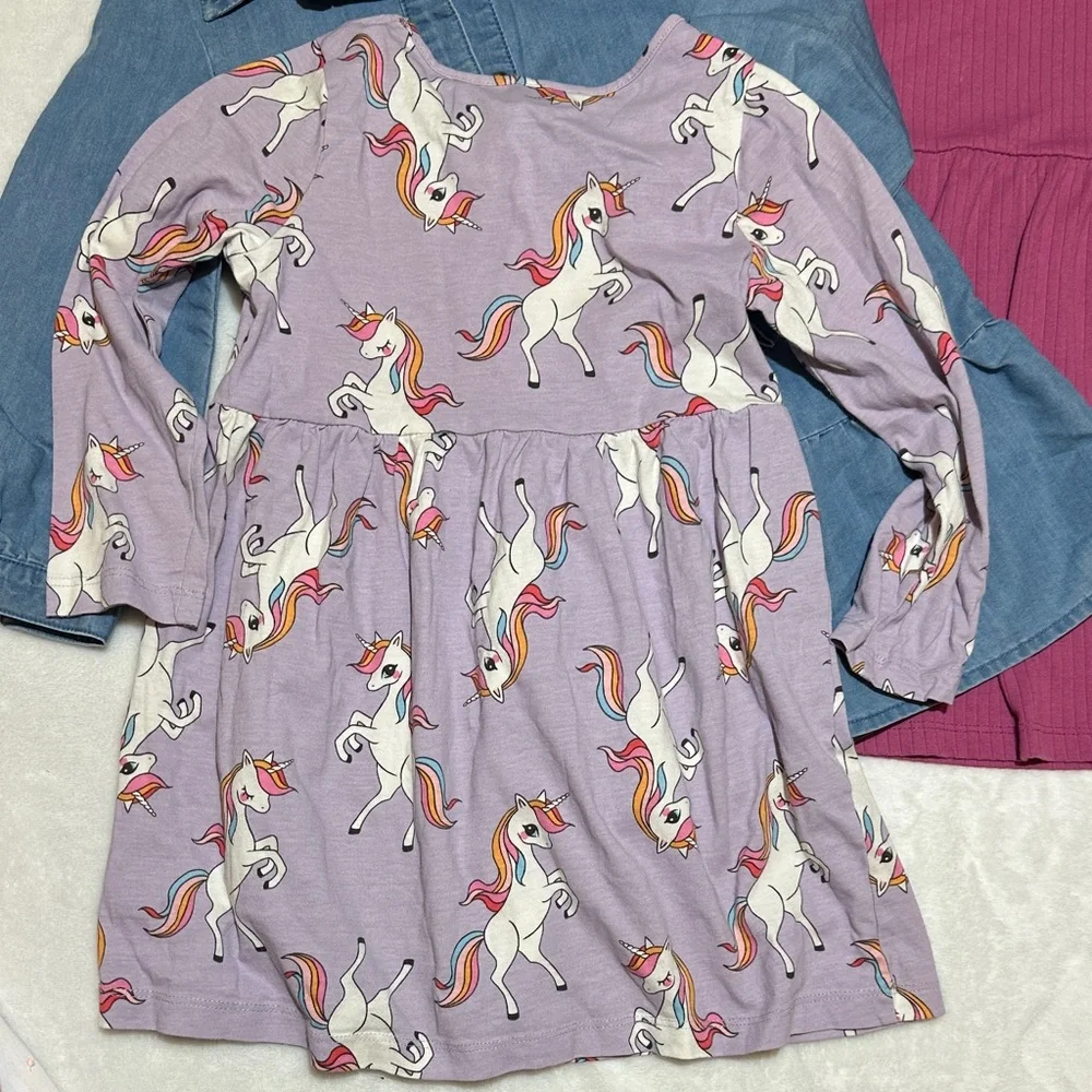 Girls 4pc long sleeve dress bundle 2 nwot,EUC, vguc all 3t